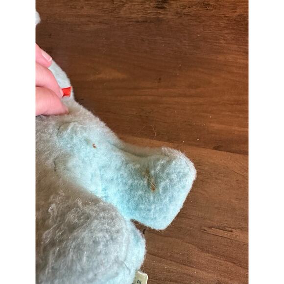 Vtg Blue Bunny Rabbit Plush Stuffed Animal Atlanta Novelty Gerber Vintage Haiti - Picture 9 of 10
